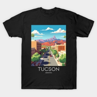 A Pop Art Travel Print of Tucson - Arizona - US T-Shirt